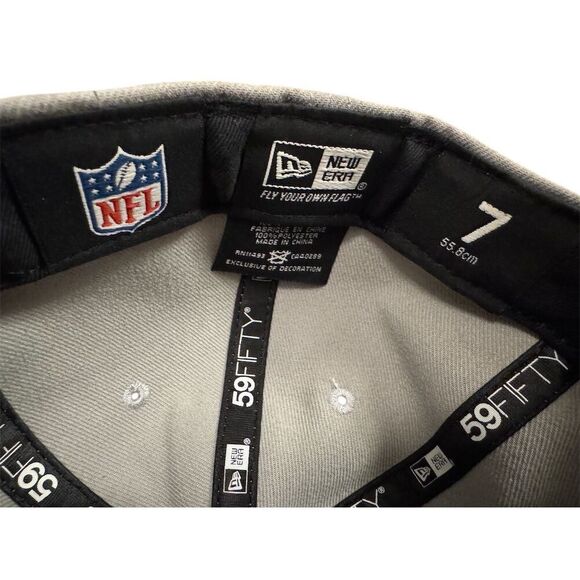 New Era 59FIFTY NFL Team Fitted Cap Gray/Pink Size 7 Unisex Hat - Picture 6 of 7